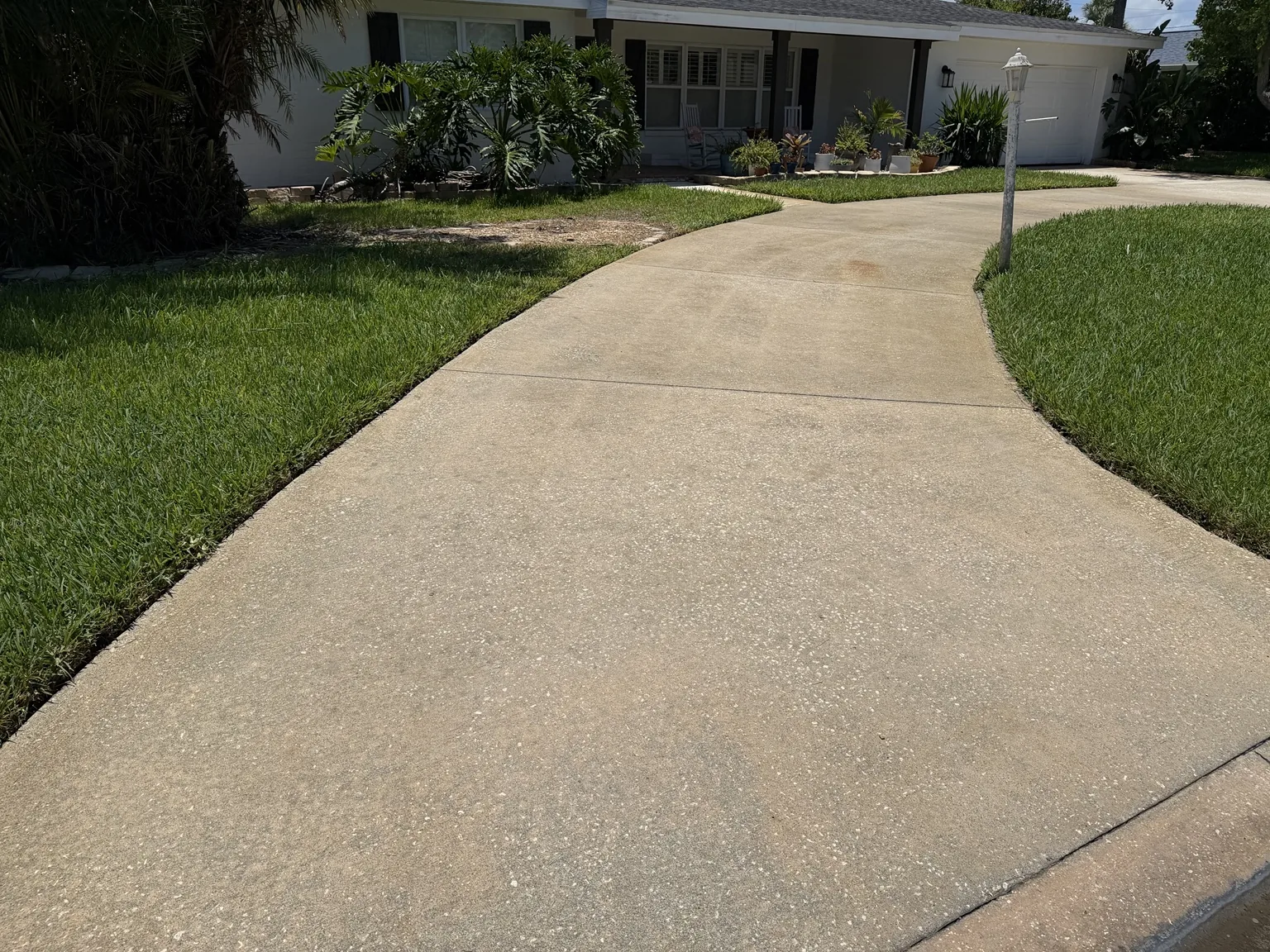 Driveway after cleaning