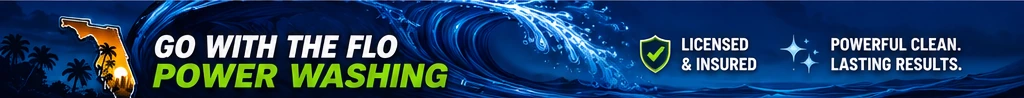 Go With The Flo Power Washing — licensed and insured, powerful clean and lasting results