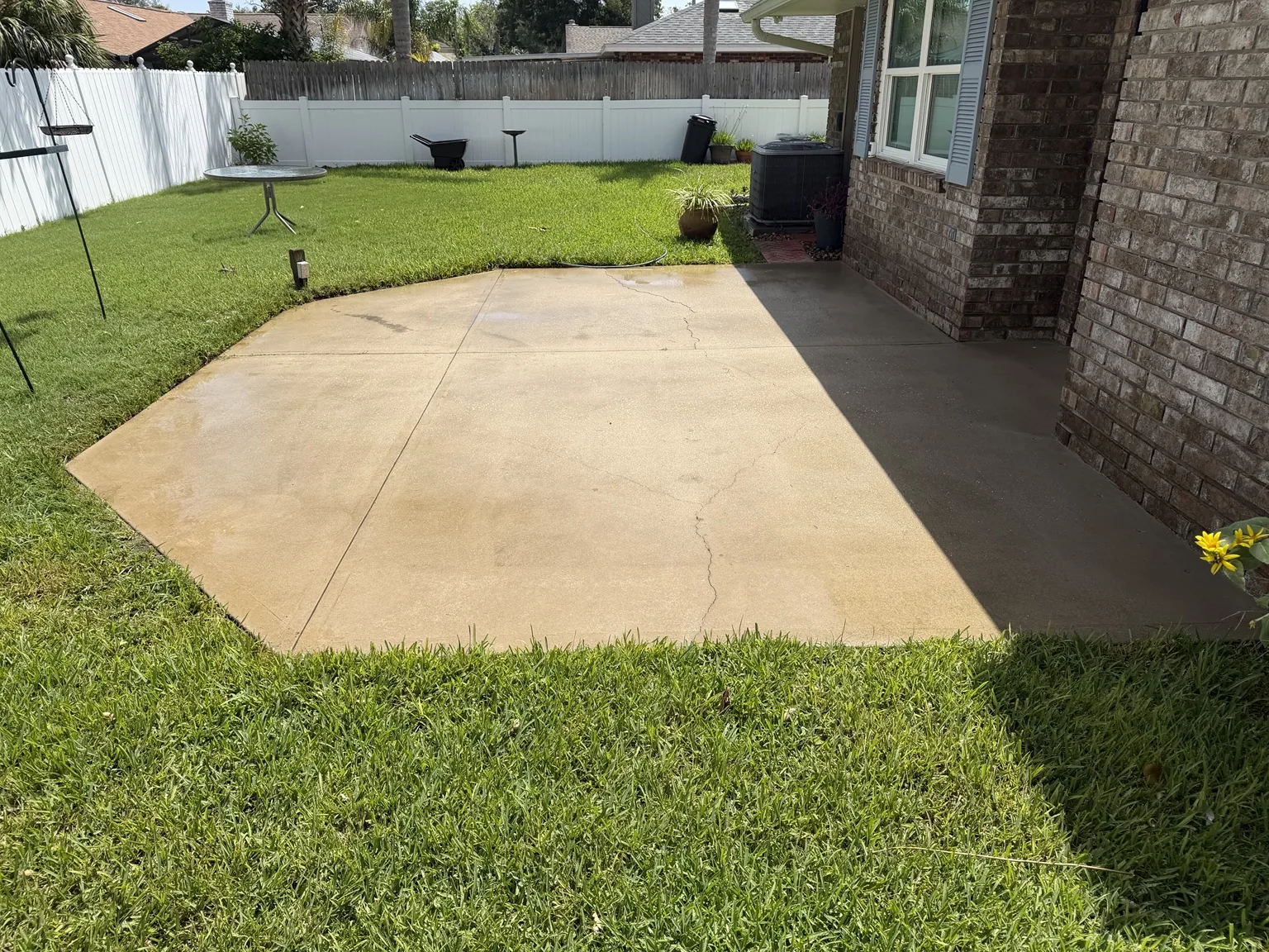 Clean finished patio